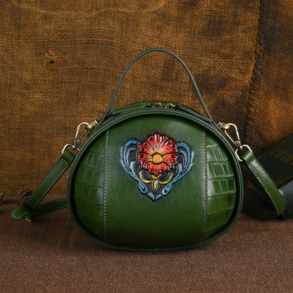 FLOWERSVERSE  High Quality Crossbody Bag Women's Shoulder Bag Crossbody Women's High-Grade Leather Women's Bag Lady's Bags Cowhide Bag Guangzhou Box