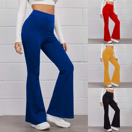 FLOWERSVERSE  2022  European and American Style Women Spring/Summer New High Waist Slimming Pants Yoga Sports Running Casual Pants