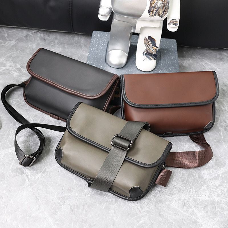 FLOWERSVERSE Korean Style Men's Shoulder Bag Trendy Men's Messenger Bag Street Fashion Pouch Student Bag Youth Messenger Bag New
