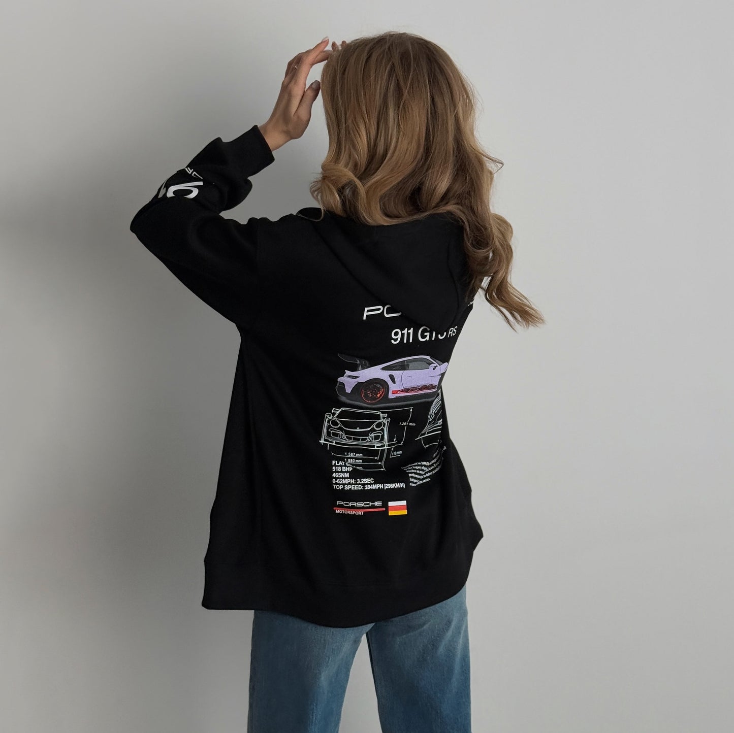 spring new long-sleeved jacket  New   car printing zipper hooded sweater