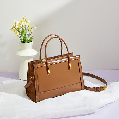 2025 Handbag bag autumn and winter high-end niche women's bag popular fashion light luxury tote bag casual contrasting color tote bag women