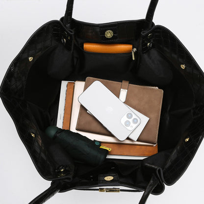 2025 Handbag New hot-selling stone pattern wing bag large capacity high-end tote bag fashionable texture large bag women