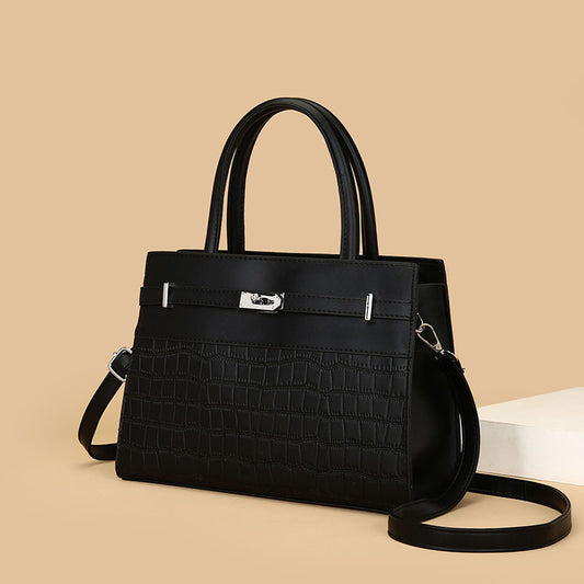 2025 hot-selling popular new fashion temperament stone pattern handbag,  retro large-capacity three-piece women's bag