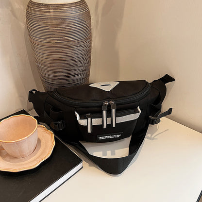 FLOWERSVERSE New Chest Bag Men's Japanese Harajuku Tooling Style Sports Messenger Bag Fashion Brand Large Capacity Versatile Student Riding Waist Bag