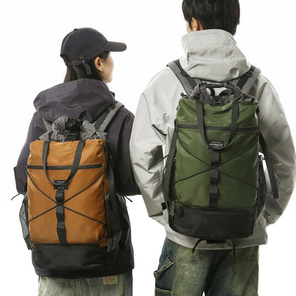 2025 Backpack Outdoor trendy brand Functional wind travel backpack Personalized versatile large-capacity portable dual-purpose backpack