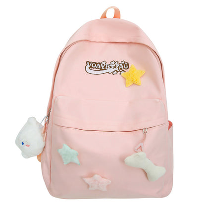 2025 Niche versatile ins style schoolbag for girls, high school students, large-capacity backpack, high-value Korean version of student backpack for women