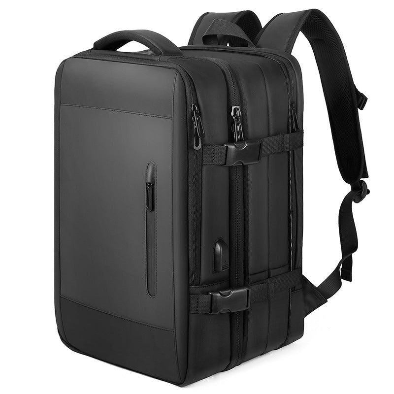 FLOWERSVERSE Travel Backpack Large Capacity Business Trip Expansion Backpack Men's Dry Wet Separation College Students Bag Computer Bag