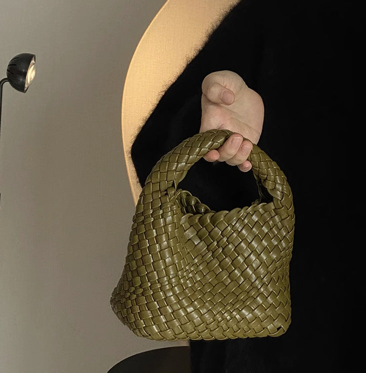 FLOWERSVERSE  Handmade Woven Small Tote Bag Handbags Female  New High-Grade Mini Chain Shoulder Crossbody Bag