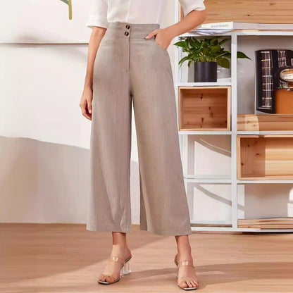 FLOWERSVERSE  In Stock!  New  Summer European and American High Waist Slim-Fitting Ankle Length Trousers Women