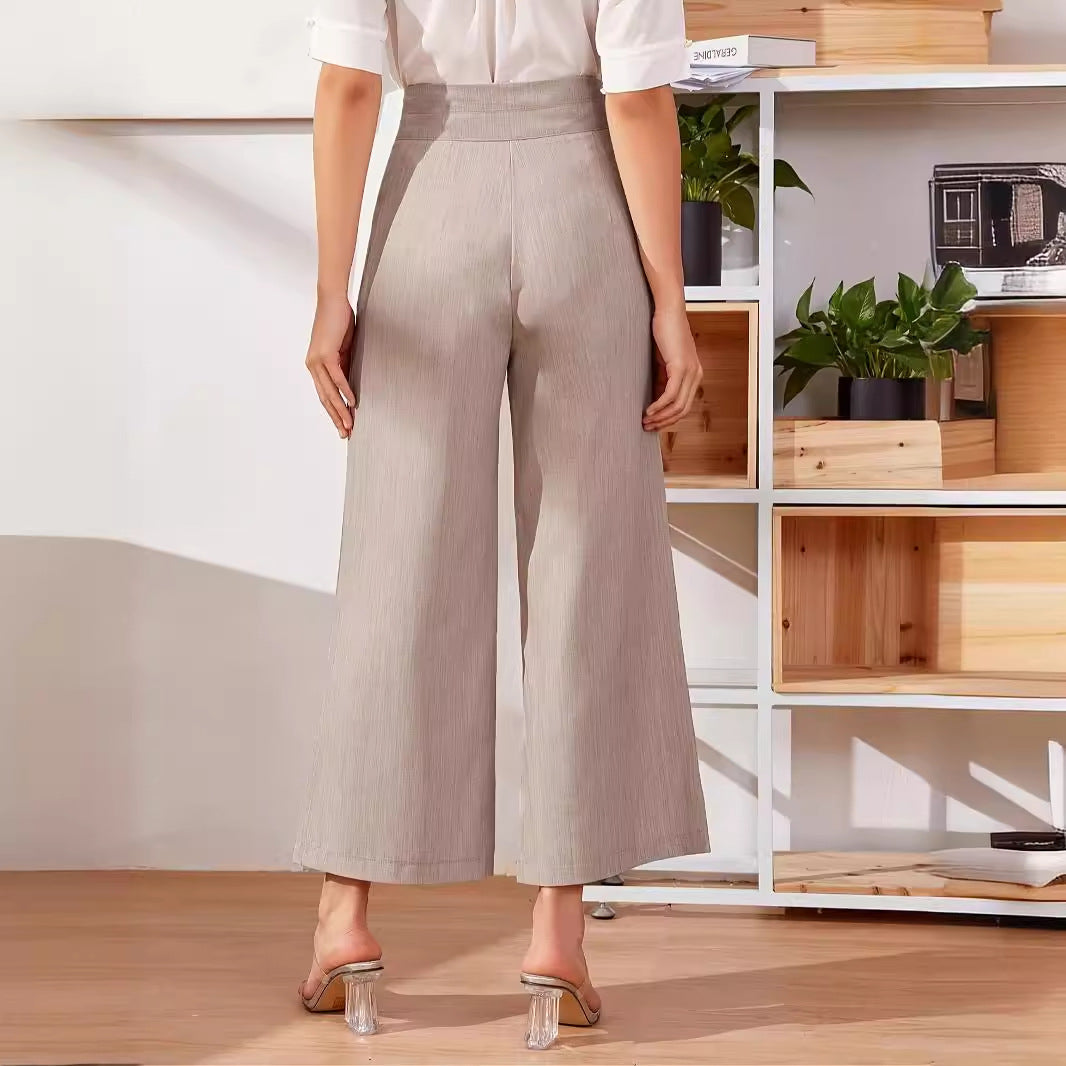 FLOWERSVERSE  In Stock!  New  Summer European and American High Waist Slim-Fitting Ankle Length Trousers Women