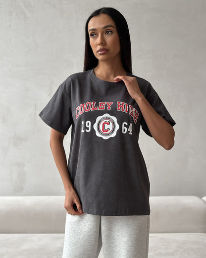 Cross-border  niche personalized printing graffiti n loose short-sleeved T-shirt summer thin outer casual top