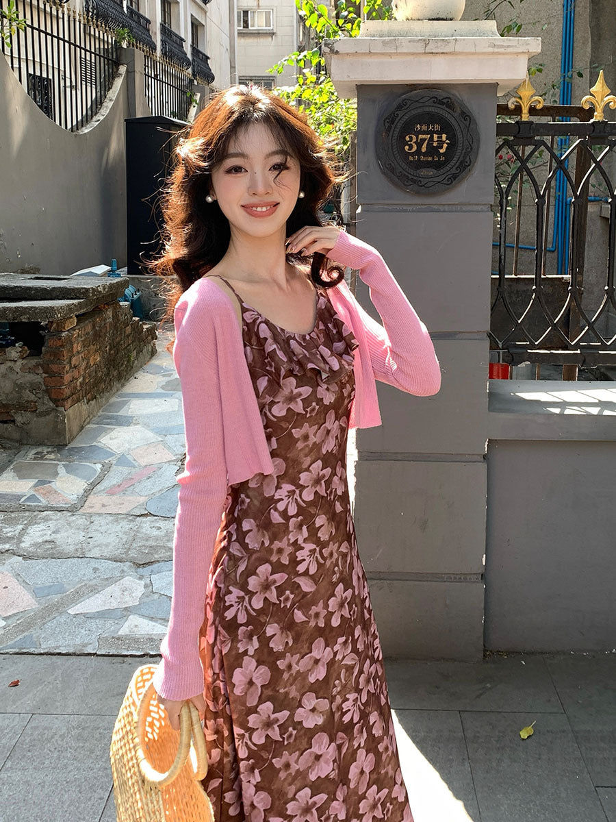 2025 spring new Korean version temperament long-sleeved slim-fit knitted cardigan women's sunscreen shawl women 25229