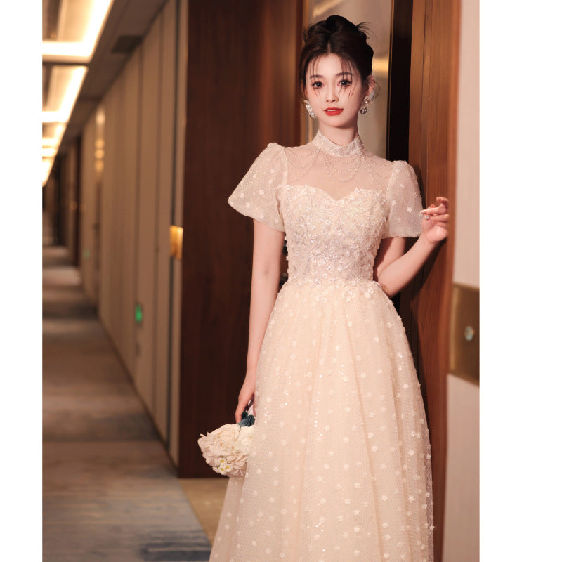 Small dress high-end light luxury dress girl 2025 new adult ceremony graduation ceremony advanced sense art test fairy evening dress