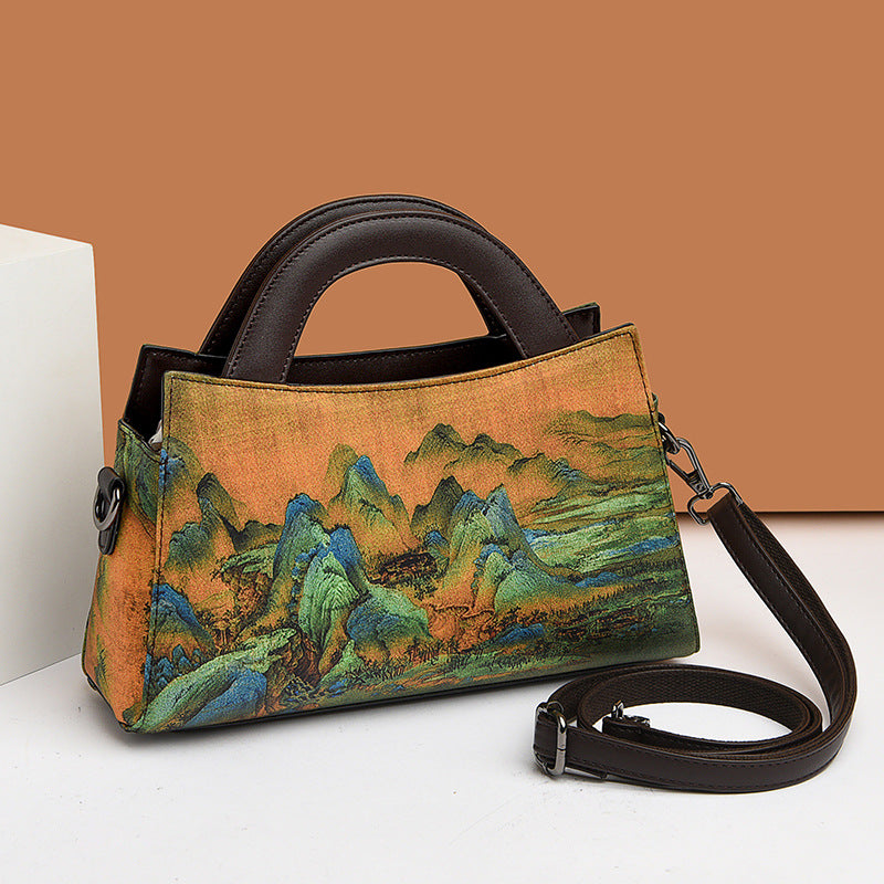 FLOWERSVERSE  Handbag Vintage Xiangyun Yarn Ethnic Style New Chinese Style Clutch Bag Chinese Style Han Elements Elegant Elegant Crossbody Bag