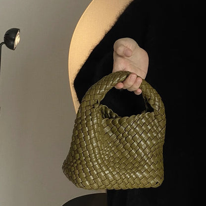 FLOWERSVERSE  Handmade Woven Small Tote Bag Handbags Female  New High-Grade Mini Chain Shoulder Crossbody Bag