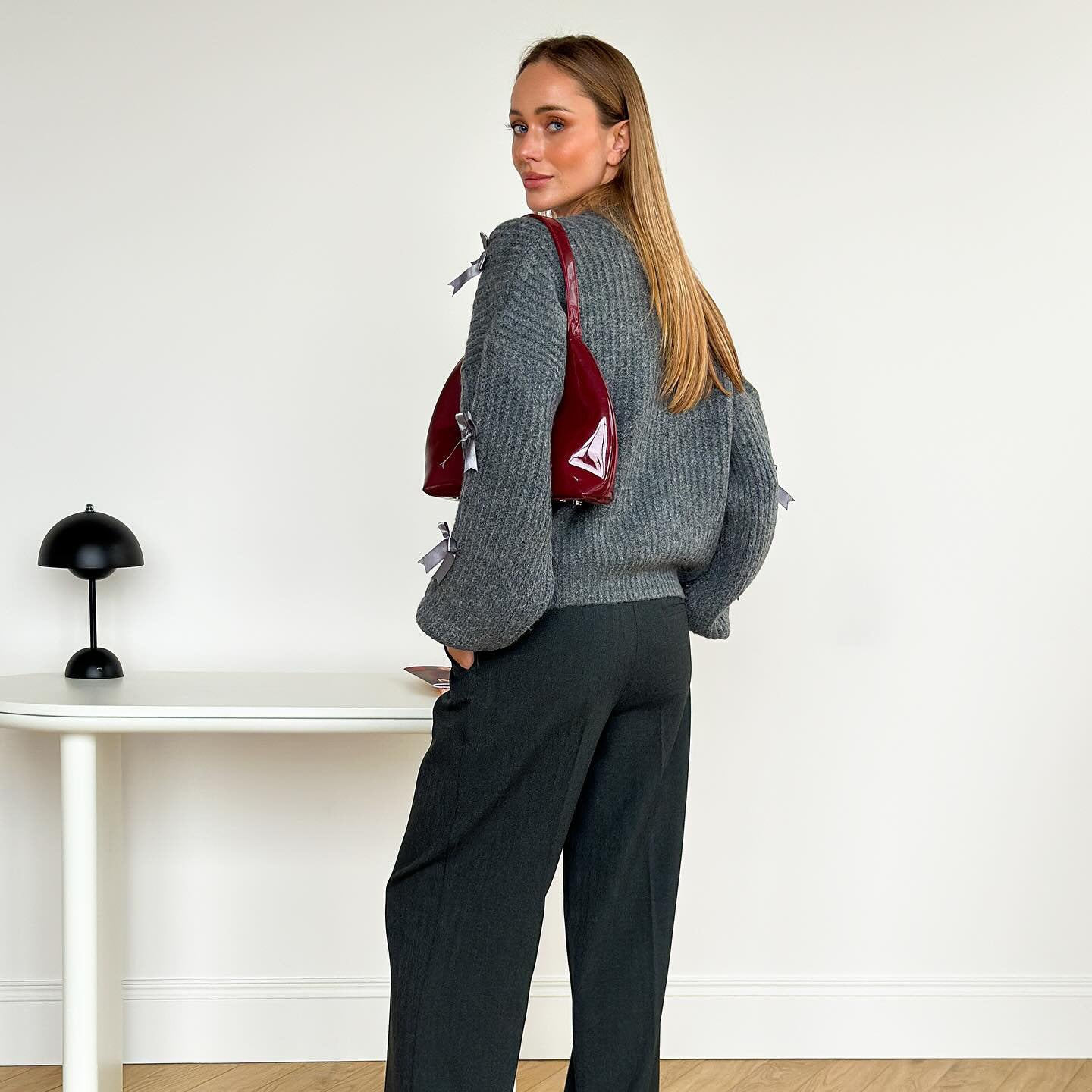 New spring new product bow splicing knitted sweater sweater temperament n sweater women's new knitting