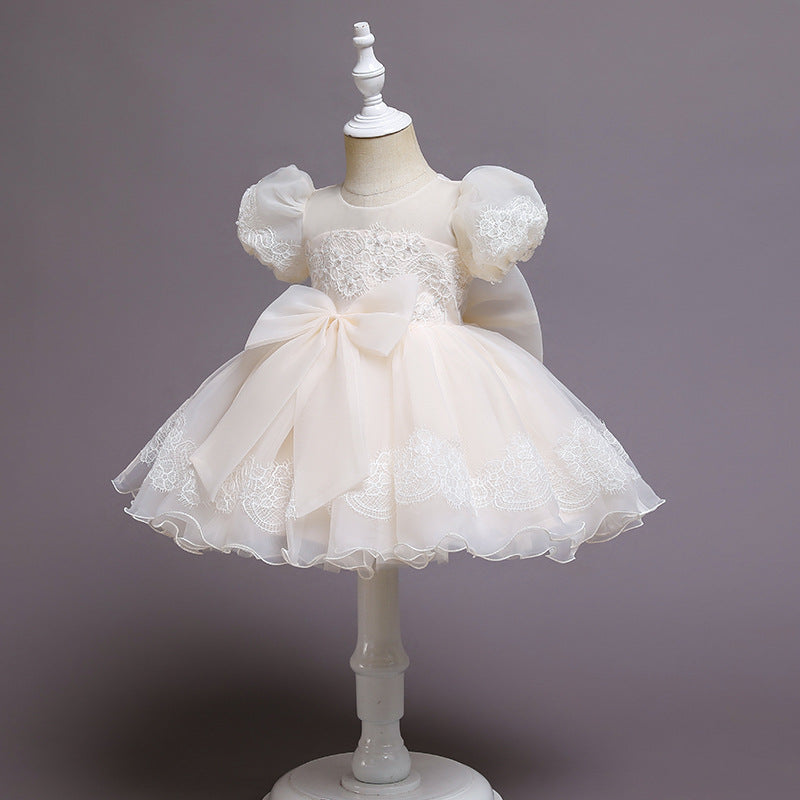 flowersverse Hot Selling Girls Baby Dress for One Year Old Birthday Wedding Flower Girl Children Princess Dress Costume for Piano Performance Dress