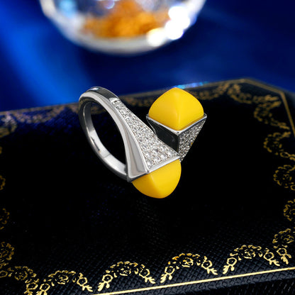 2025 Popularan style retro high-end jewelry set open ring niche design personalized simple geometric bracelet bracelet