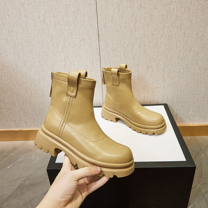 2025 Platform Retro Rhubarb Boots Women's Autumn Chelsea Boots Summer Martin Boots Women's British Boots