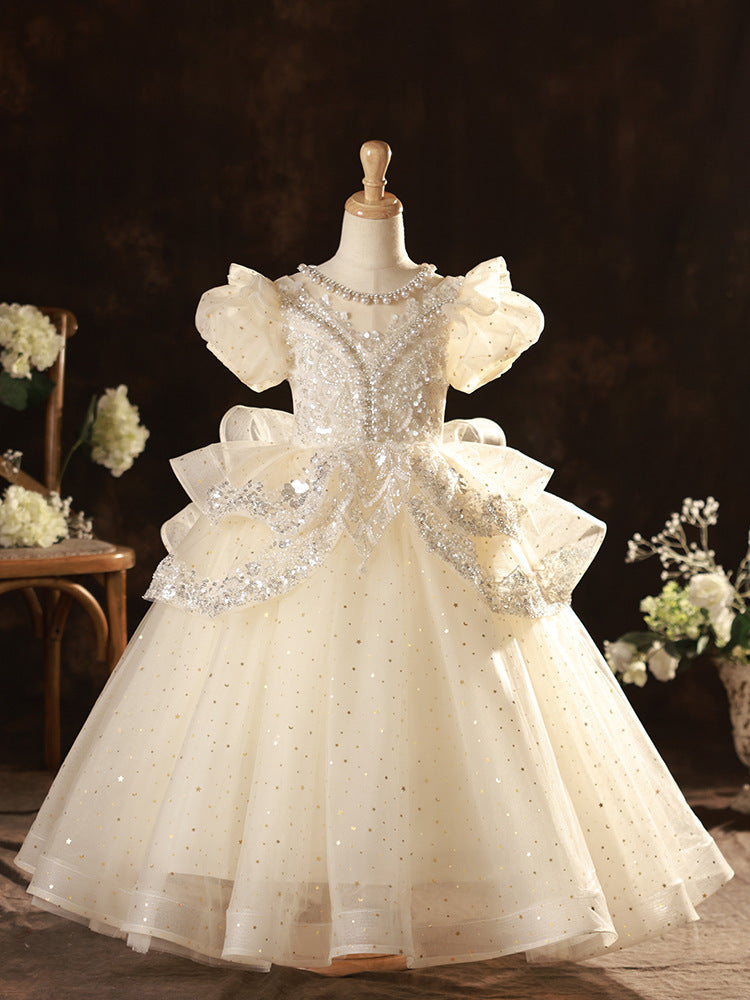 flowersverse Wholesale Children's Dress Princess Dress High-End Little Host Girls Birthday  New Costume for Piano Performance Summer