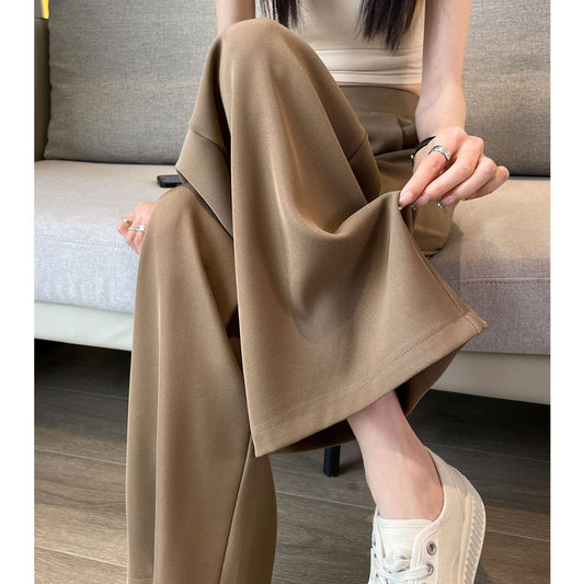 flowersverse Suit Pants Women's Spring and Autumn High Waist Drooping Wide-Leg Pants  New Summer Thin Casual Narrow Straight Women's Pants