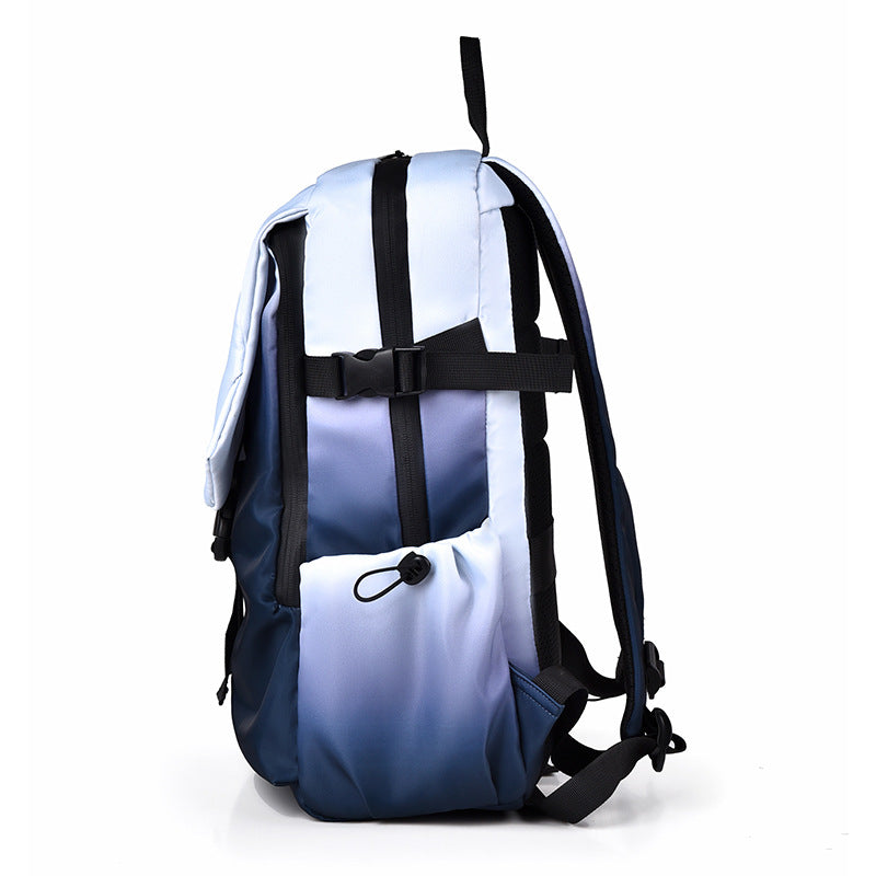 2025  new men's backpack advanced sense gradual change backpack large capacity leisure commuting computer bag student schoolbag