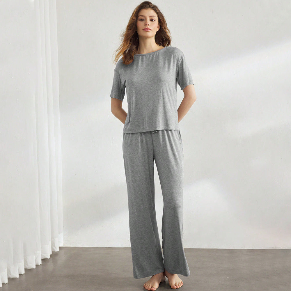 FLOWERSVERSE 2025 popular spring and summer 2025 New simple high-end loungewear suit can be worn outside casual commuting two-piece set women