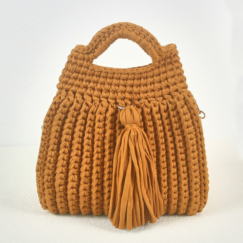 FLOWERSVERSE  Xuan Ya Hand-Woven Women's Handbag Color Bag Women's Crossbody Chain Bag Cross-Border Handbag