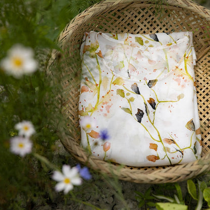 a new design, pastoral style, small fresh pattern silk T-shirt, mulberry silk printed top