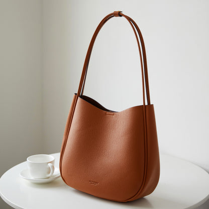 2025 Shoulder bag, women's high-end fashion temperament bag, large capacity, minimalist style, underarm bag, commuter to work, mother and child bag