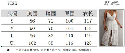 FLOWERSVERSE  Cross-Border European and American Sexy Sling Stitching Casual Jumpsuit Ins Home Vacation Hollow Jumpsuit for Women