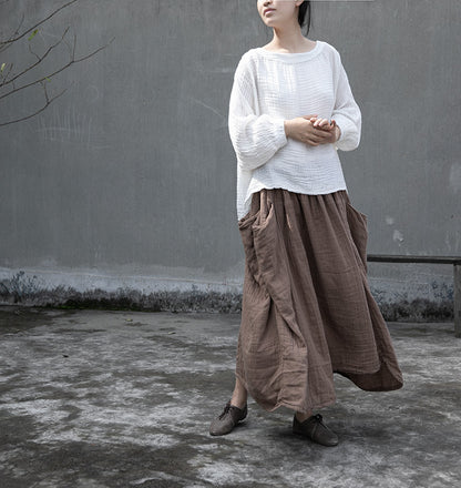 Spring and Autumn Skin-friendly and Comfortable Textured Baby Cotton T-Shirt Combed Cotton Pure White Doll Pullover