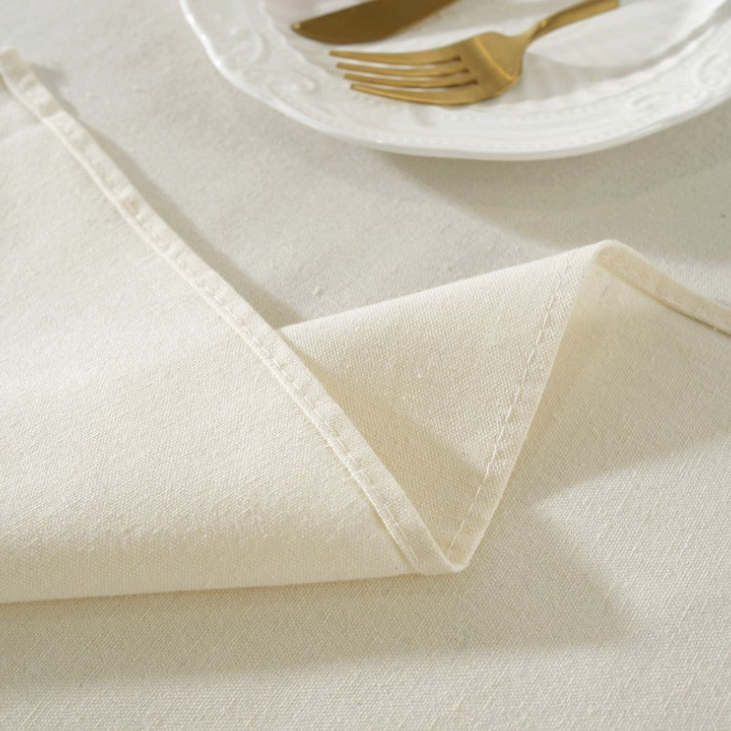 2025 Lexuanxiu New tablecloth wholesale cotton and linen thickened hollow phoenix tail splicing simple ins log wind picnic tablecloth