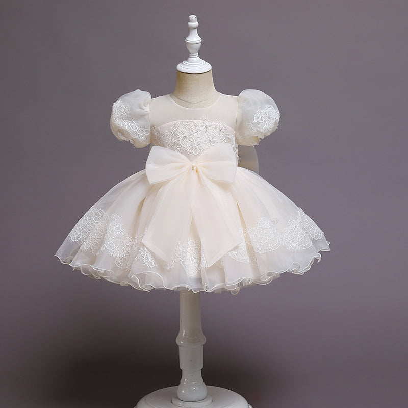 flowersverse Hot Selling Girls Baby Dress for One Year Old Birthday Wedding Flower Girl Children Princess Dress Costume for Piano Performance Dress