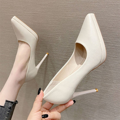 2025 1088B professional OL high heels women's 2025 autumn new pointed single shoes women's sexy high heels 10cm stiletto