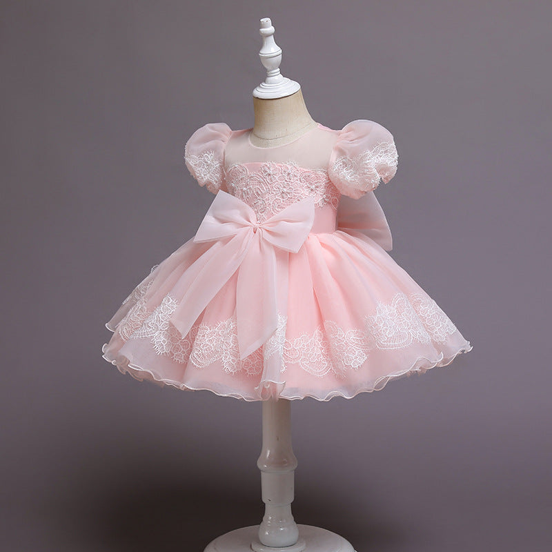 flowersverse Hot Selling Girls Baby Dress for One Year Old Birthday Wedding Flower Girl Children Princess Dress Costume for Piano Performance Dress