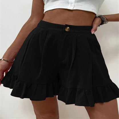 flowersverse Summer New  Hot Shorts Casual Wide Leg Loose Shorts HOTan and NEWn Women's Clothing High Waist Shorts