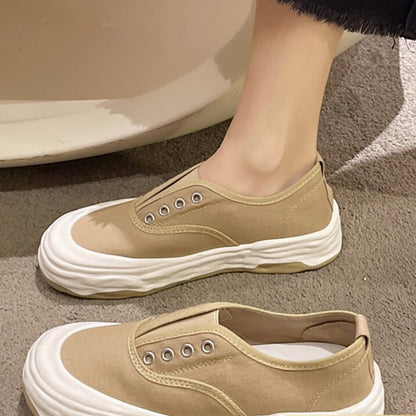 flowersverseCasual Shoes for Women  Spring and Summer New Western Style Non-Slip Thick-Soled Canvas Shoes Trendy All-Matching Student Dissolved Shoes