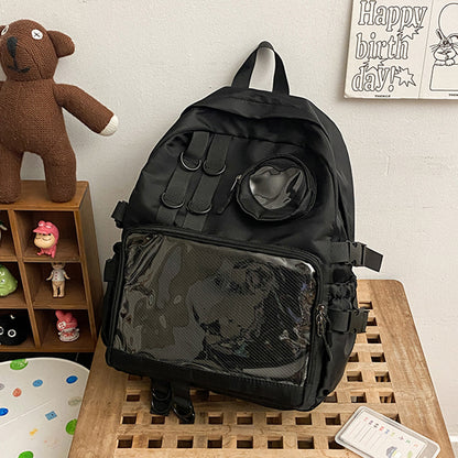 2025 Original niche girls backpack senior sense transparent bag cute girl student schoolbag casual backpack