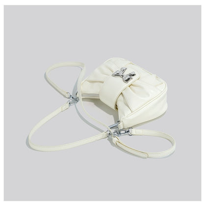 FLOWERSVERSE  New Fashion Pleated Cloud Bag Bow Portable Shoulder Messenger Bag for Women Special-Interest Design Underarm Bag Women