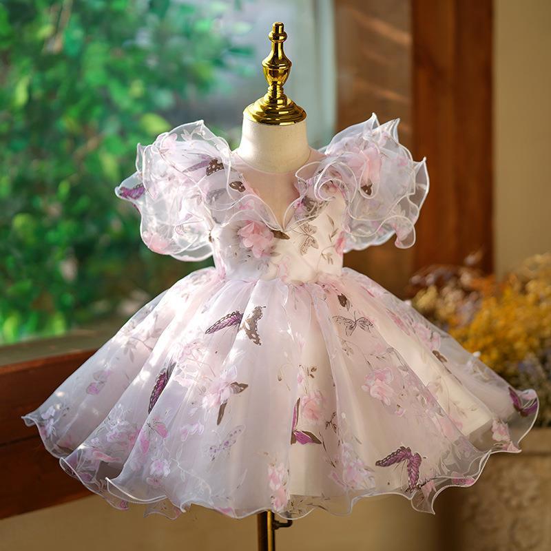 flowersverse Girl's Dress Little Girl FARCENT Umbrella Princess Dress Children's Host Piano Performance Children's Day Performance Costume