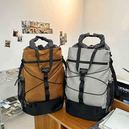 2025 Backpack Outdoor trendy brand Functional wind travel backpack Personalized versatile large-capacity portable dual-purpose backpack