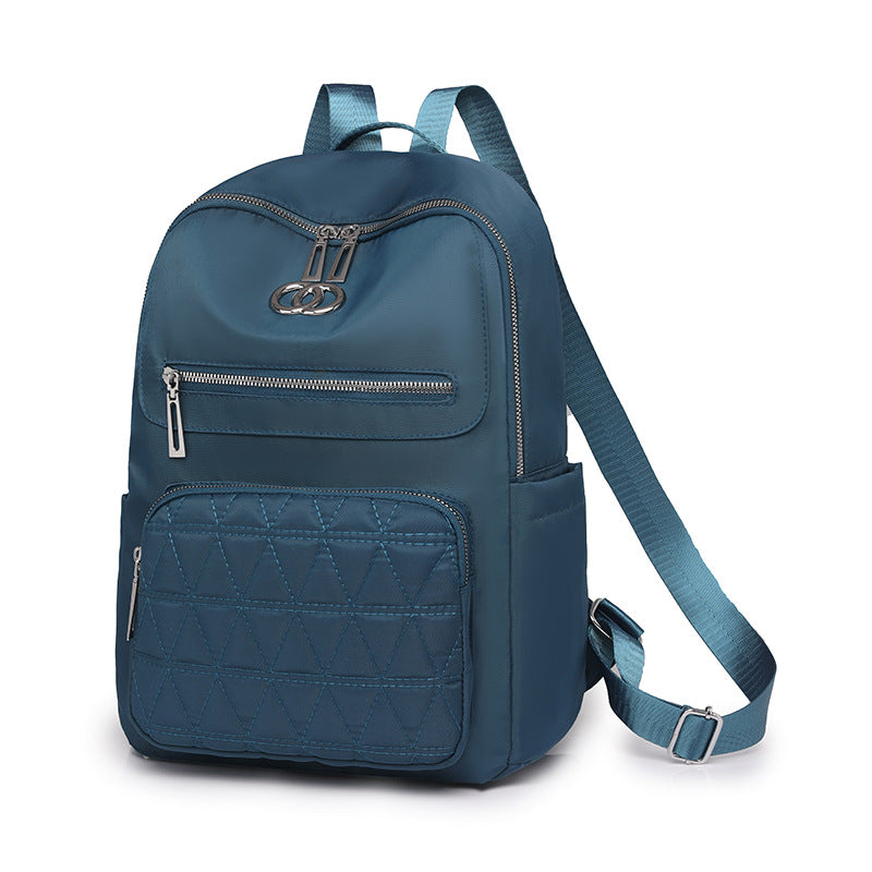 FLOWERSVERSE 2025 Nylon backpack women's Korean version fashion versatile schoolbag light travel backpack trend school commute large capacity