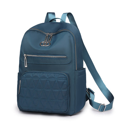 FLOWERSVERSE 2025 Nylon backpack women's Korean version fashion versatile schoolbag light travel backpack trend school commute large capacity