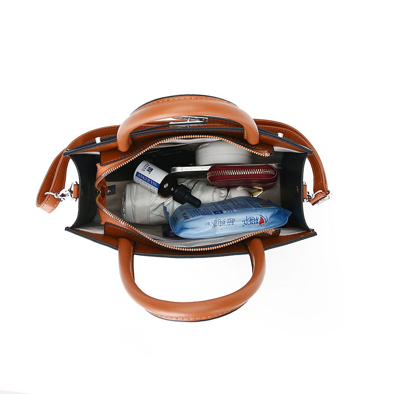 2025 hot-selling popular new fashion temperament stone pattern handbag,  retro large-capacity three-piece women's bag