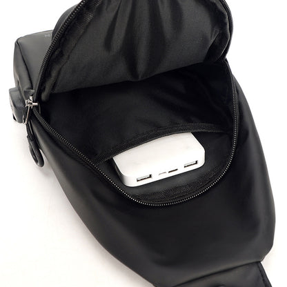 FLOWERSVERSE Chest Bag Men's Shoulder Messenger Bag Simple Casual Trend Multi-Functional Cross-Body Bag Men's Bag Small Backpack Fashion Chest Bag