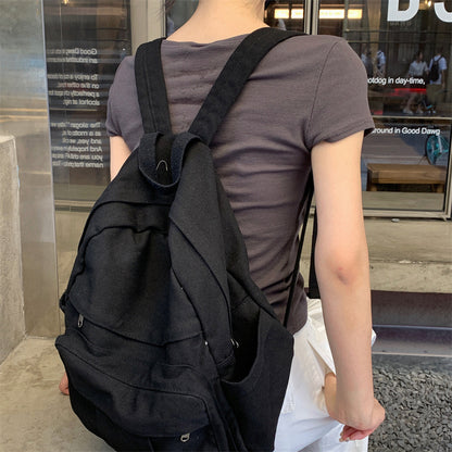 Large Capacity Schoolbag for Women Trendy Cool Early High School and College Student Korean Harajuku Versatile New Backpack Men's Casual Backpack