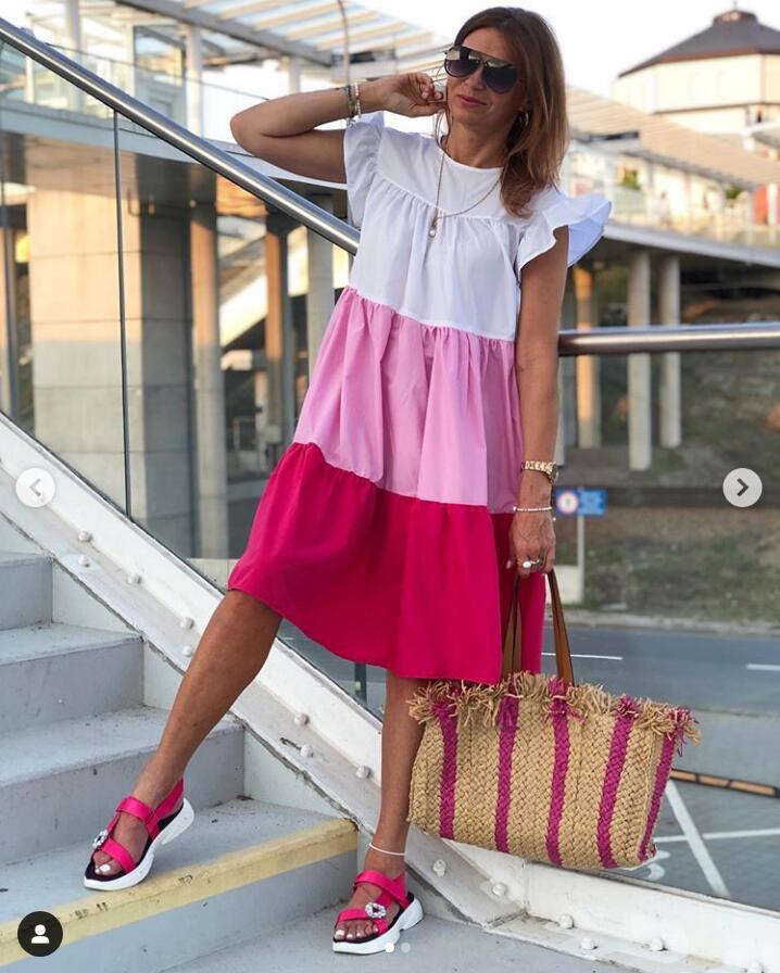 FLOWERSVERSE  New 2025 beach long dress printing large size Popular trade ethnic style women's clothing large size Simian dress