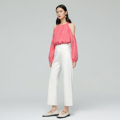 2025 Jeans Women's Autumn Lycra Universal Elastic White Elegant Smart Tall Skinny Women's Nine-point Jeans