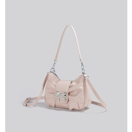 FLOWERSVERSE  New Fashion Pleated Cloud Bag Bow Portable Shoulder Messenger Bag for Women Special-Interest Design Underarm Bag Women